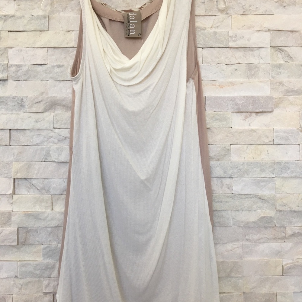 NWT Anthropologie Cream Bi- colored top